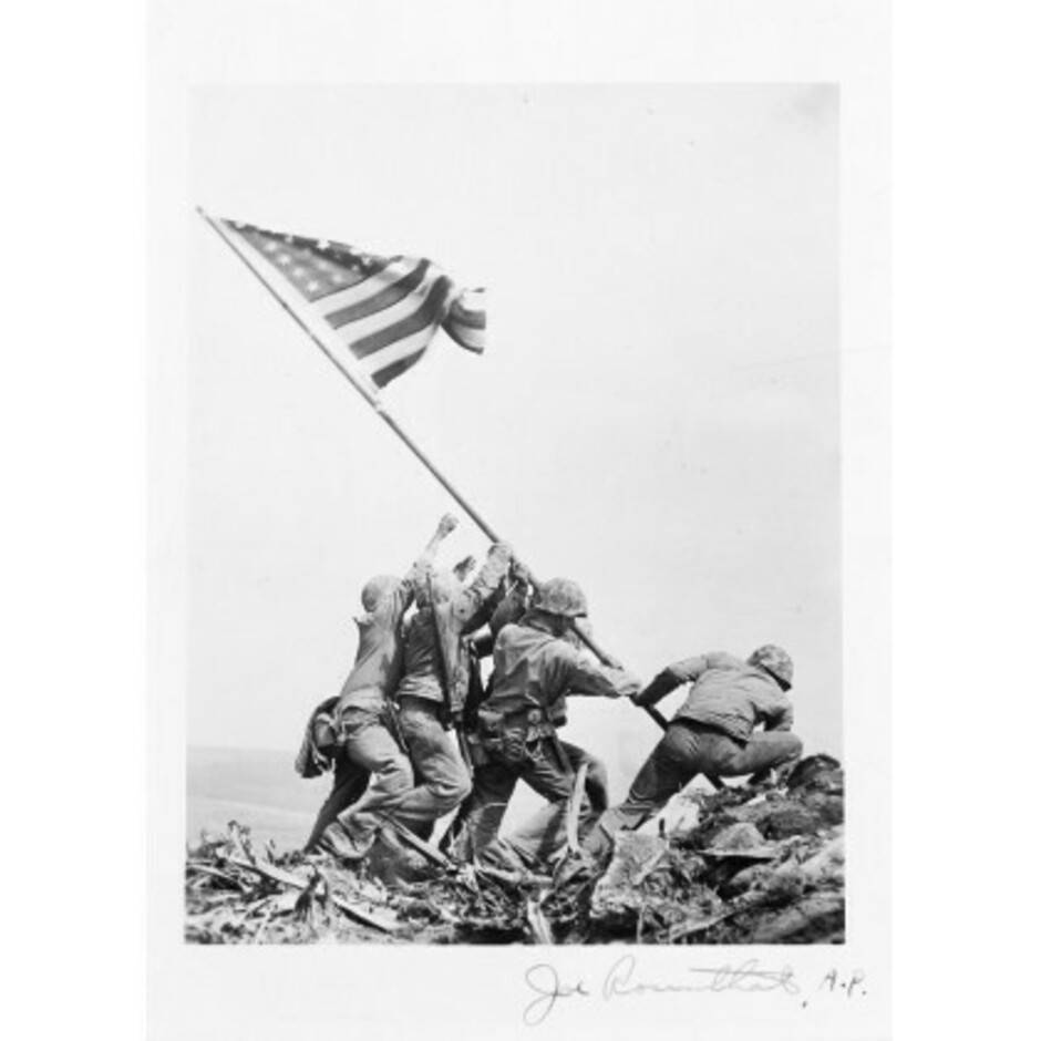 Raising the flag on Iwo Jima, 1945