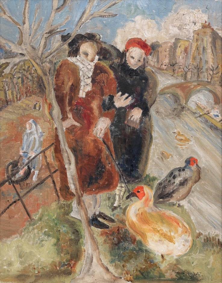Figures Walking by a river, 1935