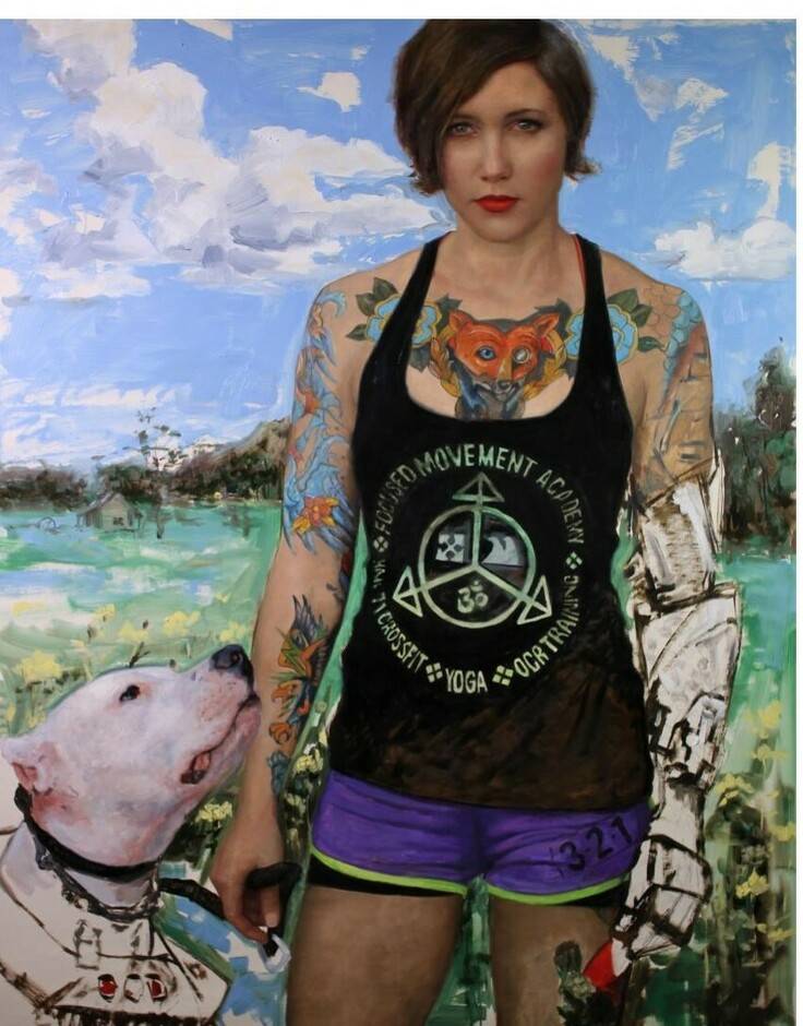 Woman with dog