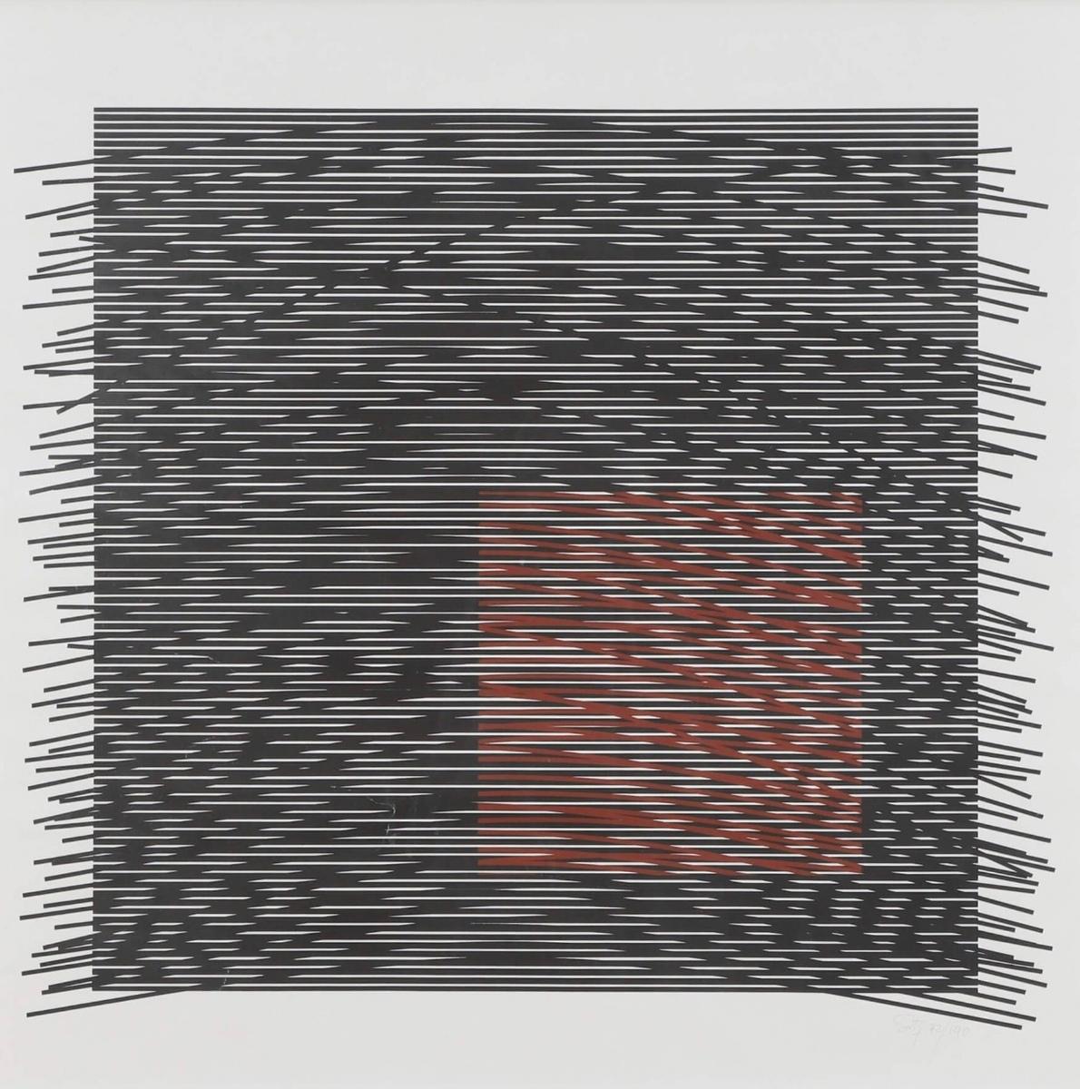 Red Virtual square right, 1981