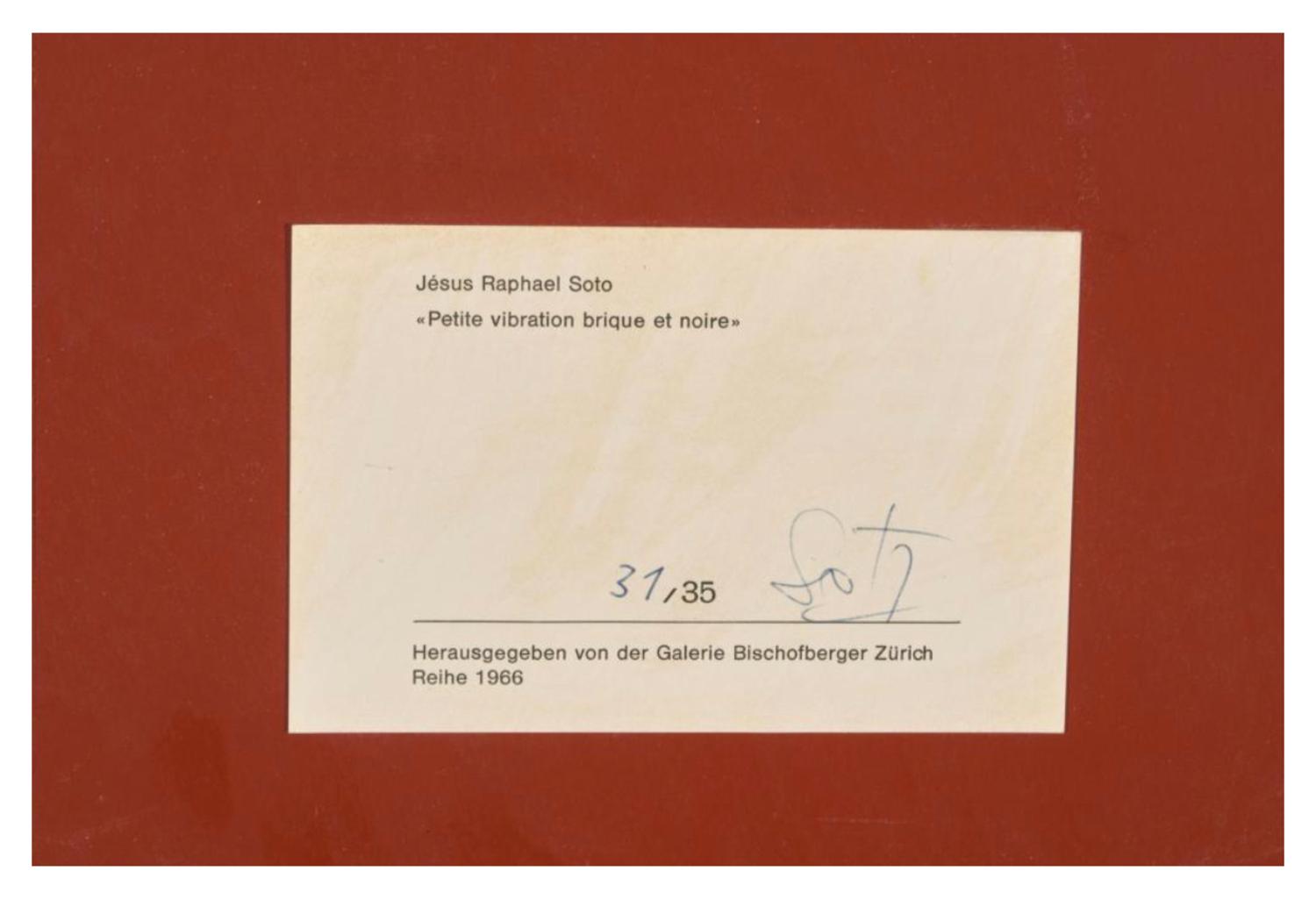 Petite vibration brique et noire, 1966, image 2