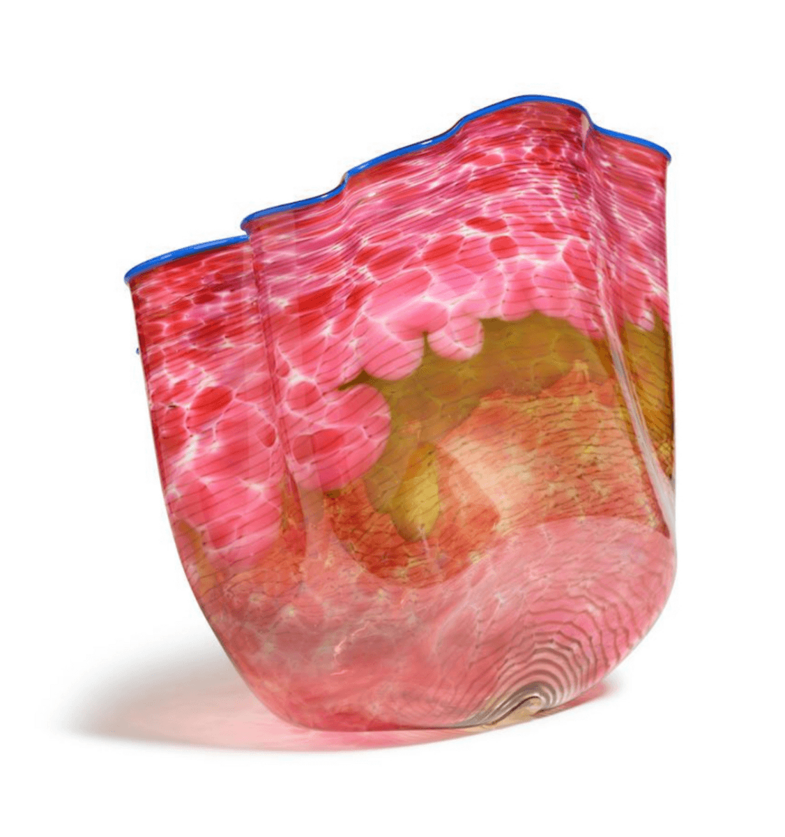 Cranberry and Chartreuse Macchia with Lapis Lip Wrap, 1984
