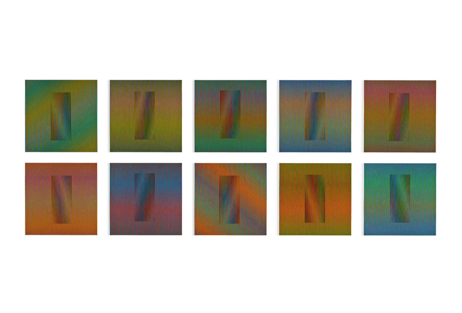 Inducción Cromática a Doble Frecuencia (10 prints), 2013